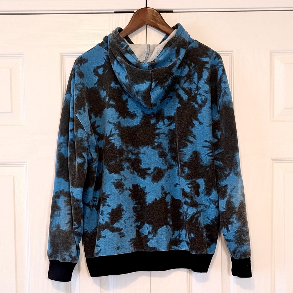 The Beatles Yellow Submarine Blue and Black Tie Dye Hoodie - Picture 2 of 10